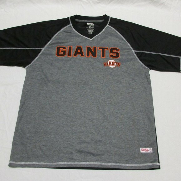 Stitches San Francisco Giants MLB Shirt Men's Size XL Gray Black - Picture 1 of 7